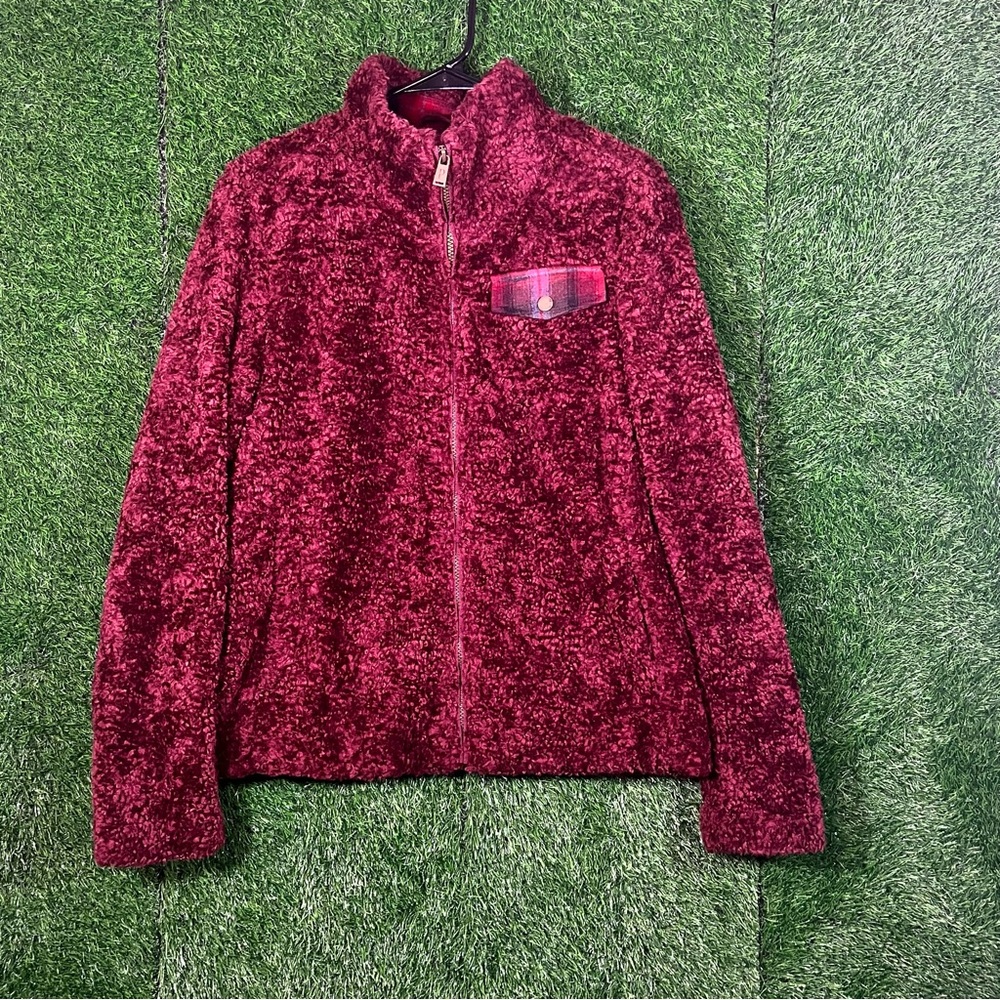 Pendleton Fuzzy Sherpa Teddy Full Zip Jacket Swea… - image 2